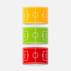 realistic design element playing field vector image