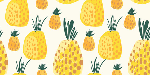 seamless pattern with abstract pineapples vector image