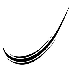 sleek black swirl lines dynamic curves vector image