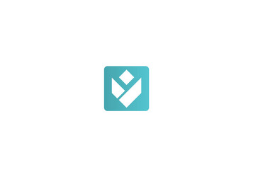 Square shape colored company logo Royalty Free Vector Image