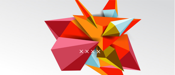 3d low poly abstract shape background vector image