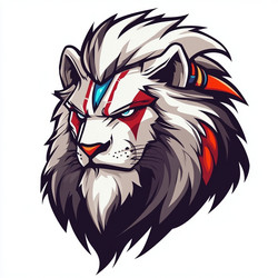 bold esports logo with fierce lion Vector Image