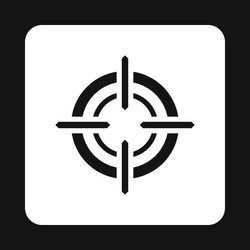 crosshair reticle icon simple style vector