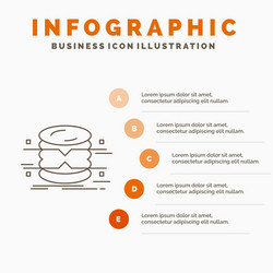 database data architecture infographics vector image