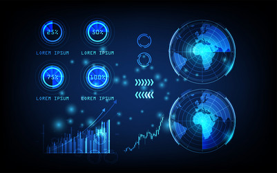 Futuristic Holographic Data Display vector image