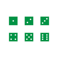 green cube icons in a flat design for games vector image
