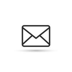 mail envelope outline icon minimal flat design vector image
