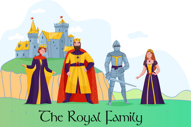 Medieval kingdom royalty composition vector