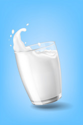 Milk Splash Crown - Close Up Vector Image