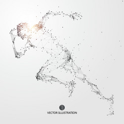 Runner Forms Lines Connecting vector image