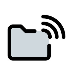 wireless transfer of a file directory vector image