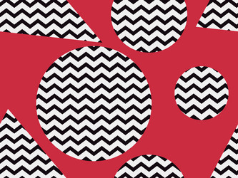 Zigzag seamless pattern with black and red color vector