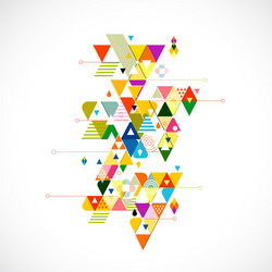 abstract colorful and creative triangle background vector image