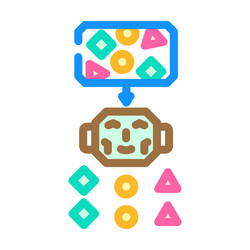 classification machine learning color icon vector image