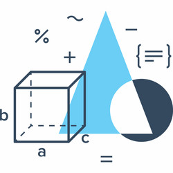 mathematics flat web icon vector image