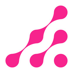 pink circle blob connect pattern organic morphing vector image