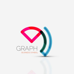 abstract logo idea linear chart or graph vector image