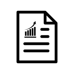 document icon with chart or graph vector image