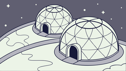 future lunar habitat domes design generative ai vector image