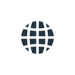 globe icon simple element for web vector image