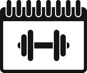 gym time calendar icon simple style vector image