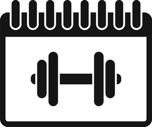 Gym time calendar icon simple style vector