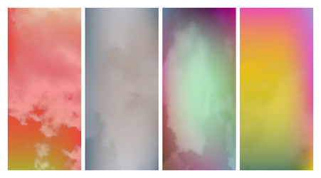 modern colorful gradient background with clouds vector image
