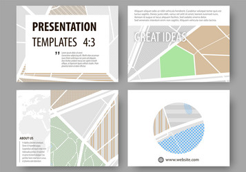 set of business templates for presentation slides vector image