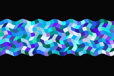wavy tape with vivid color square tiles element vector image