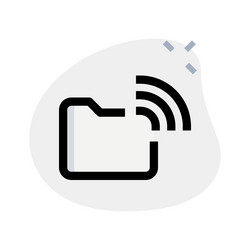 wireless transfer of a file directory vector image