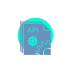 api app coding developer software glyph icon vector image