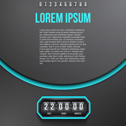 background coming soon and countdown timer vector image