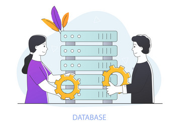 database tools concept vector image