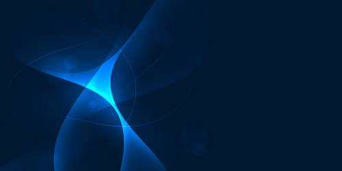 glow curve line and bokeh circle on dark blue vector image