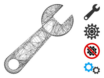 Net wrench mesh vector