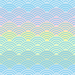 Rainbow seamless pattern abstract scales simple vector