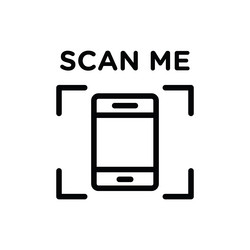 scan me icon set qr code and digital arrow symbol vector image