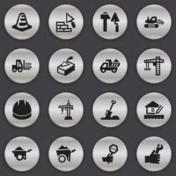 set of 16 editable structure icons includes vector image
