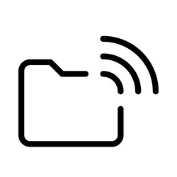 wireless transfer of a file directory vector image