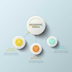 Workflow Chart with 3 Options vector image