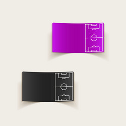 realistic design element playing field vector image