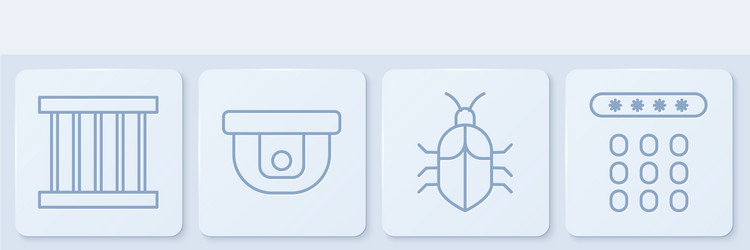 set line prison window system bug concept motion vector image