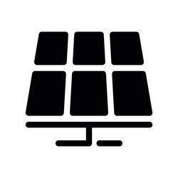solar panel array mounted on stand generating vector image