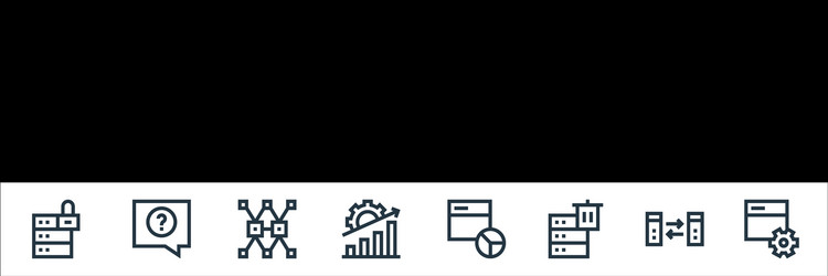 big data line icons linear set quality vector image