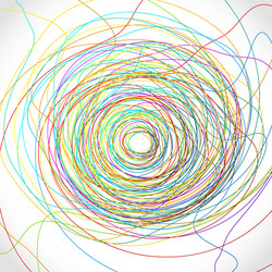 colorful scribble like elements abstract vector image