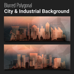 blurred polygonal header slider webdesign kit vector image