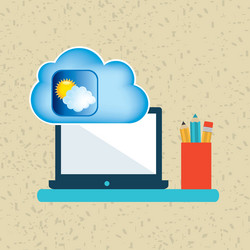 cloud computing design vector image