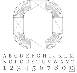 low poly numbers font polygon number vector image