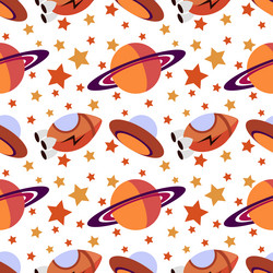 seamless pattern with space theme vector image