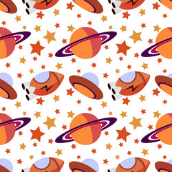 Seamless pattern with space theme vector